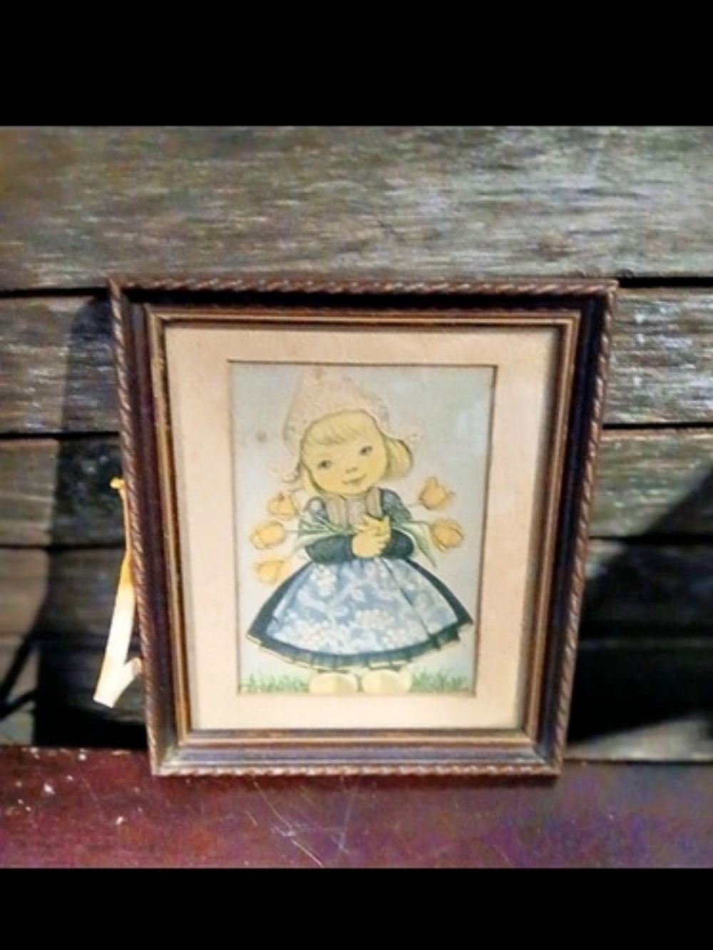 Framed Vintage Dutch Girl Print